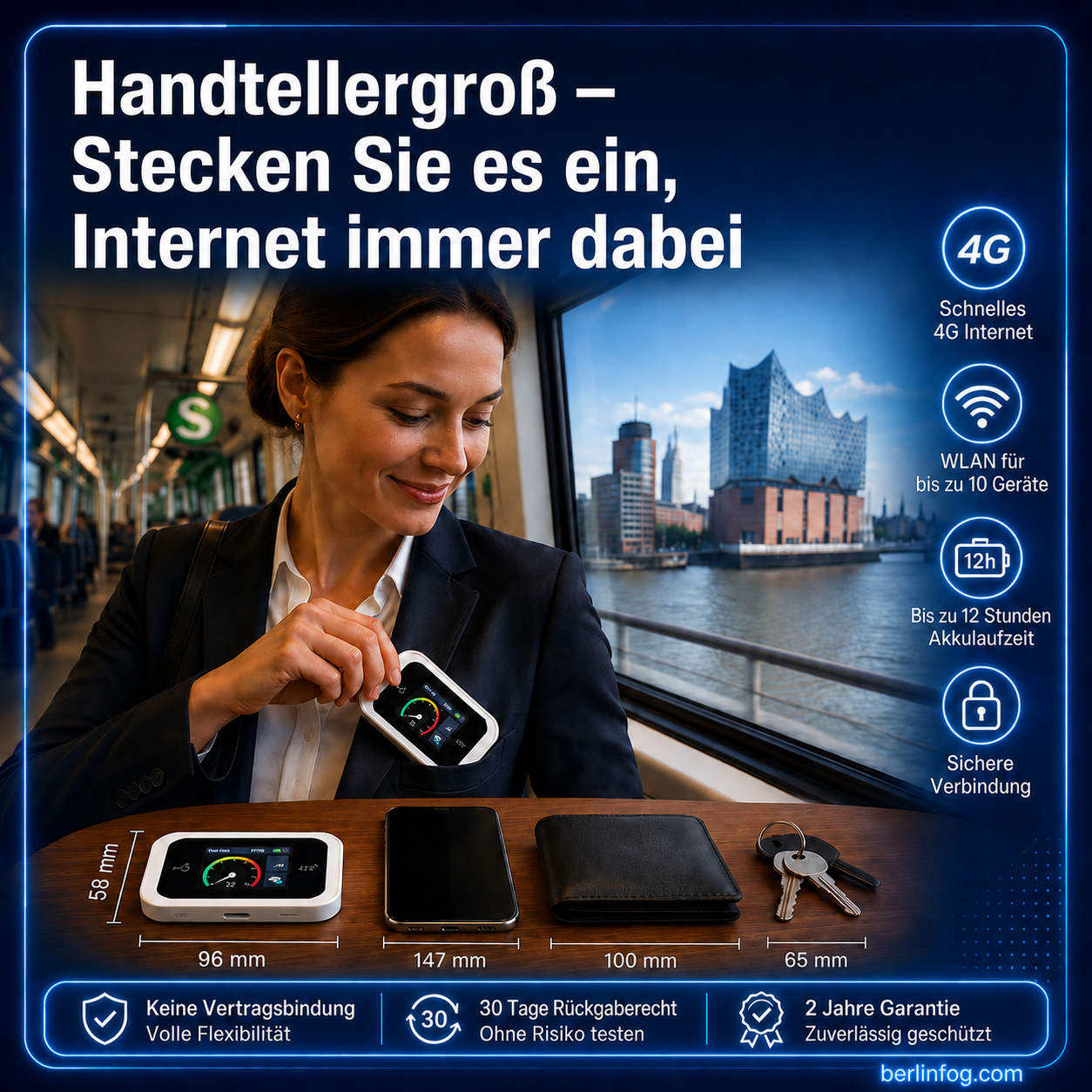 🥳HEISSER SALE 2026🥳💞50.000+ VERKAUFT!👵❤️  Pocket-WLAN mit Kompatibilität zu allen Netzwerken