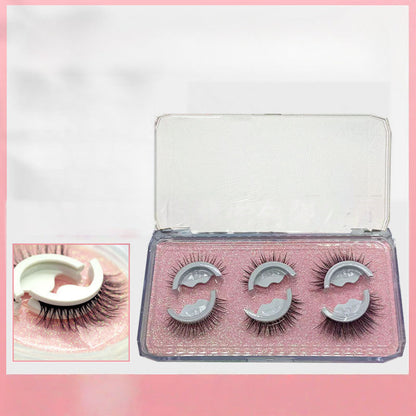 👁️Reusable Self-Adhesive False Eyelashes – 3-Pair Glue-Free Lash Set💕
