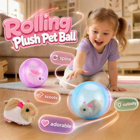 🥳2026 HOT SALE🥳💞50K+ SOLD! 💖🐱Interactive Plush Animal Rolling Ball