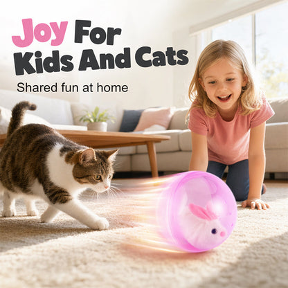 🥳2026 HOT SALE🥳💞50K+ SOLD! 💖🐱Interactive Plush Animal Rolling Ball
