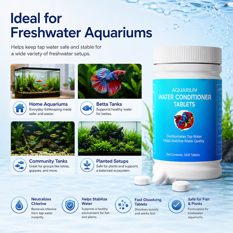 🔥Hot Sale 50% OFF🔥Healthy Fish, Happy Tank! Aquarium Dechlorinator Water Conditioner Tablets 💧