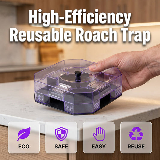 🥳2026 HOT SALE🥳💞50K+ SOLD!♻️🪳 50% OFF! Reusable Roach Trap – Physical capture, no toxic sprays. One‑way doors, easy to check & clean. Safe for homes with kids & pets! 🏠✨