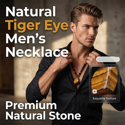 💥Men's Tiger's Eye Beaded Necklace