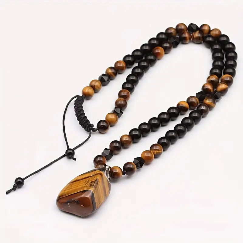 💥Men's Tiger's Eye Beaded Necklace