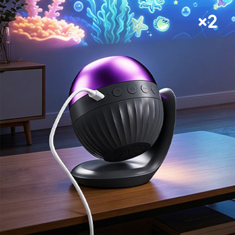 Ocean Starry Sky Projector Night Light with Music for Kids Bedroom