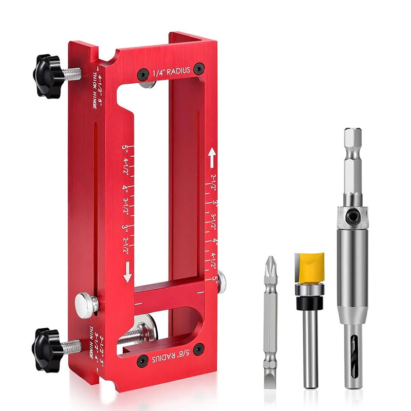 🚪 2026 Sale — Over 20,000 Sold!📐Hinge Mortise Jig Kit – Door‑Hinge Installation Tool 🔩