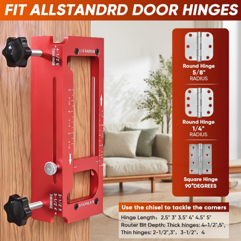 🚪 2026 Sale — Over 20,000 Sold!📐Hinge Mortise Jig Kit – Door‑Hinge Installation Tool 🔩