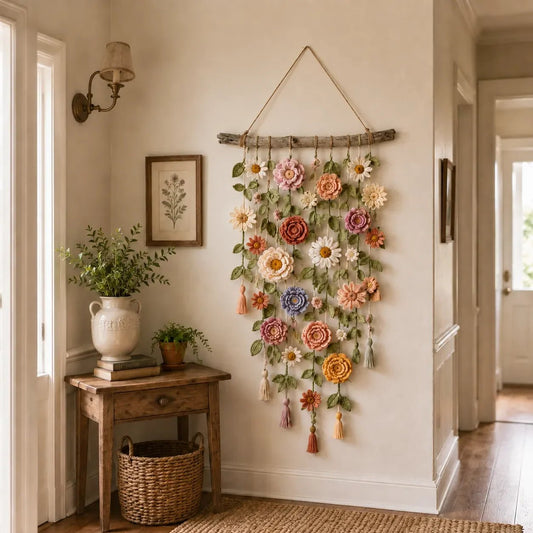 🌸Crochet Flower Wall Hanging Decor