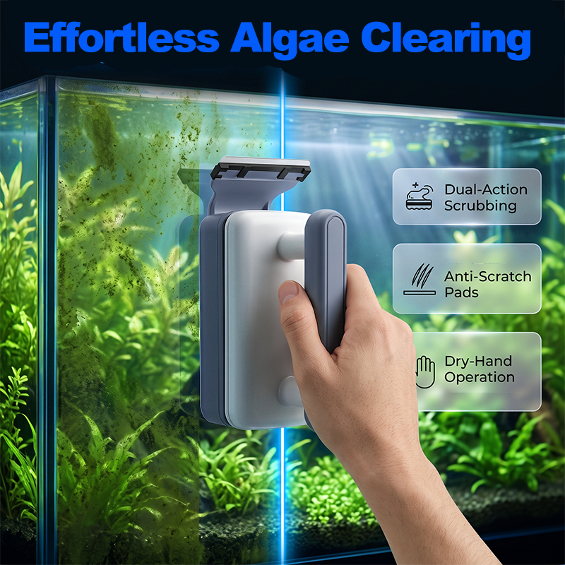 🐠 Tank glass look like a swamp? One pass – spotless. Works on tanks, terrariums, glass. 50% OFF! 😱🧽