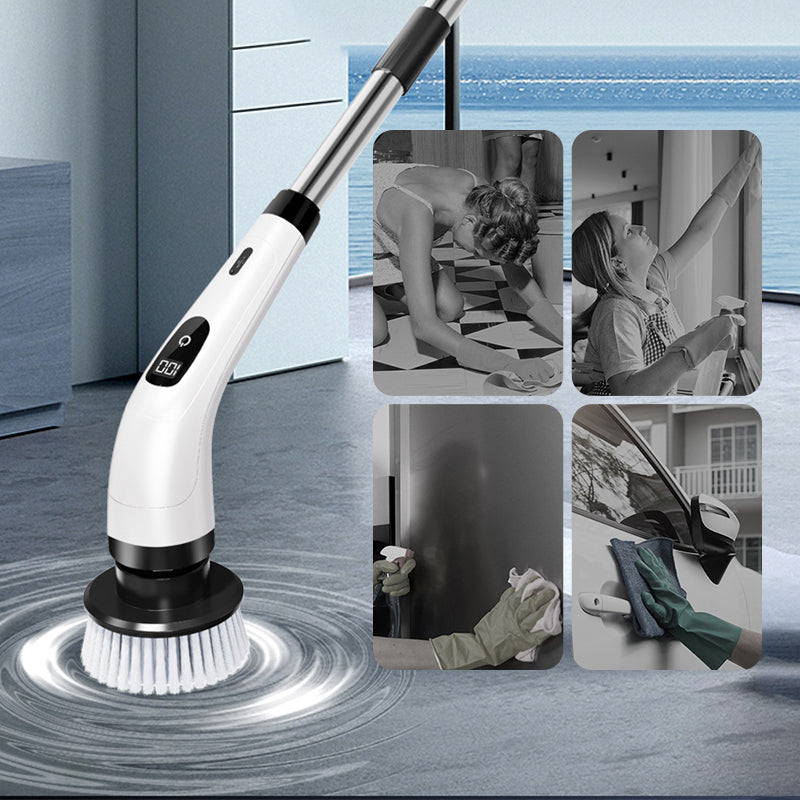 ⏳Time-Limited Special⏰8-in-1 Electric Scrub Brush – Spin Away Stubborn Grime ✨