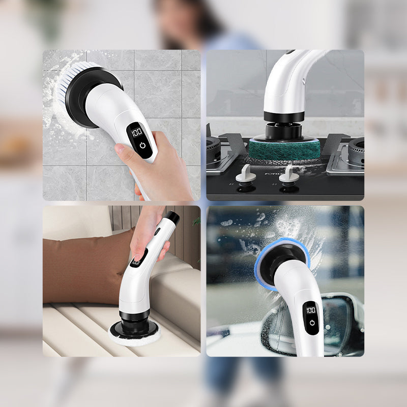 ⏳Time-Limited Special⏰8-in-1 Electric Scrub Brush – Spin Away Stubborn Grime ✨