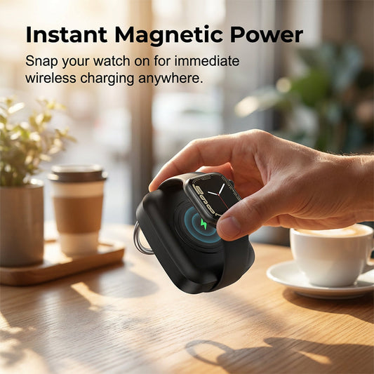 🎉 2026 Sale — Over 33,000 Sold! 🔑 Portable Keychain Charger for Smartwatches – Wireless Power On-the-Go ⌚