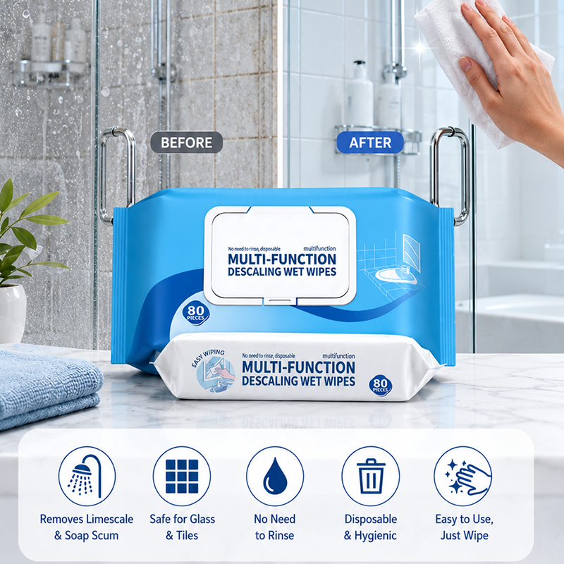 🚿 BUY MORE GET MORE FREE 🎁Multi-function Bathroom Descaling Cleaning Wipes