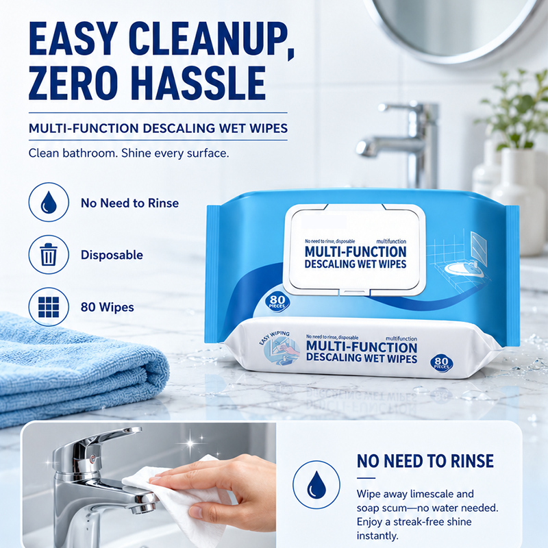 🚿 BUY MORE GET MORE FREE 🎁Multi-function Bathroom Descaling Cleaning Wipes