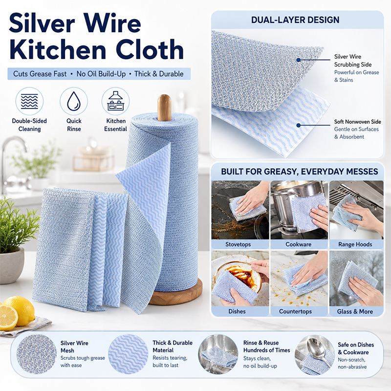 Deep-Clean Silver Dish Cloth