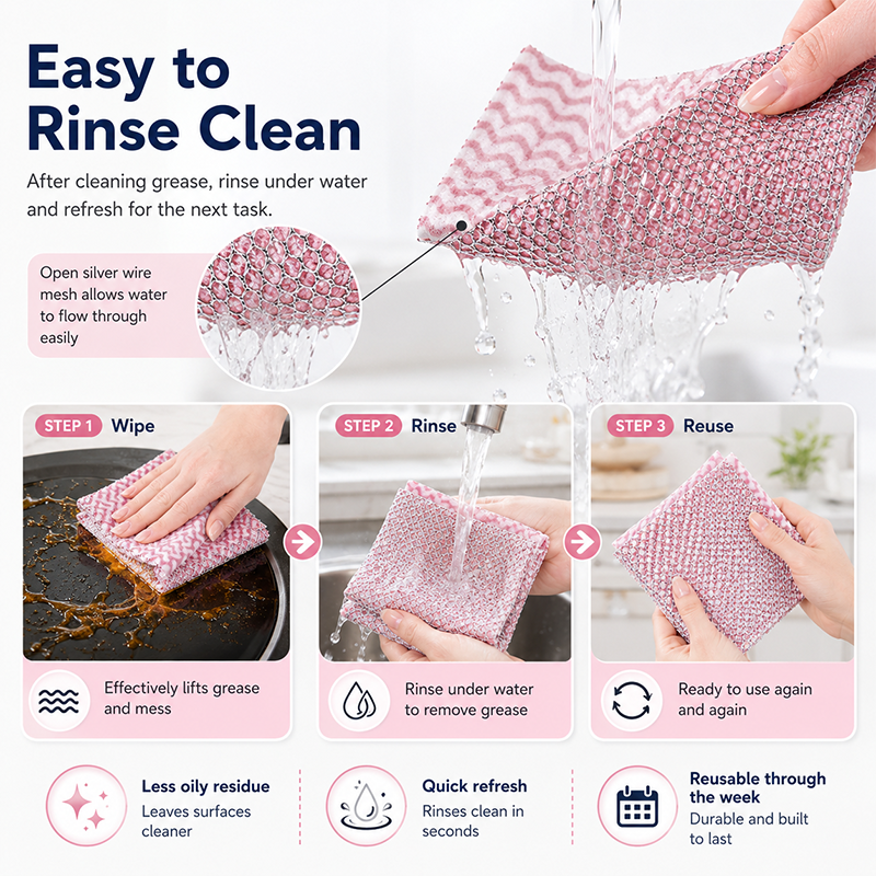Deep-Clean Silver Dish Cloth