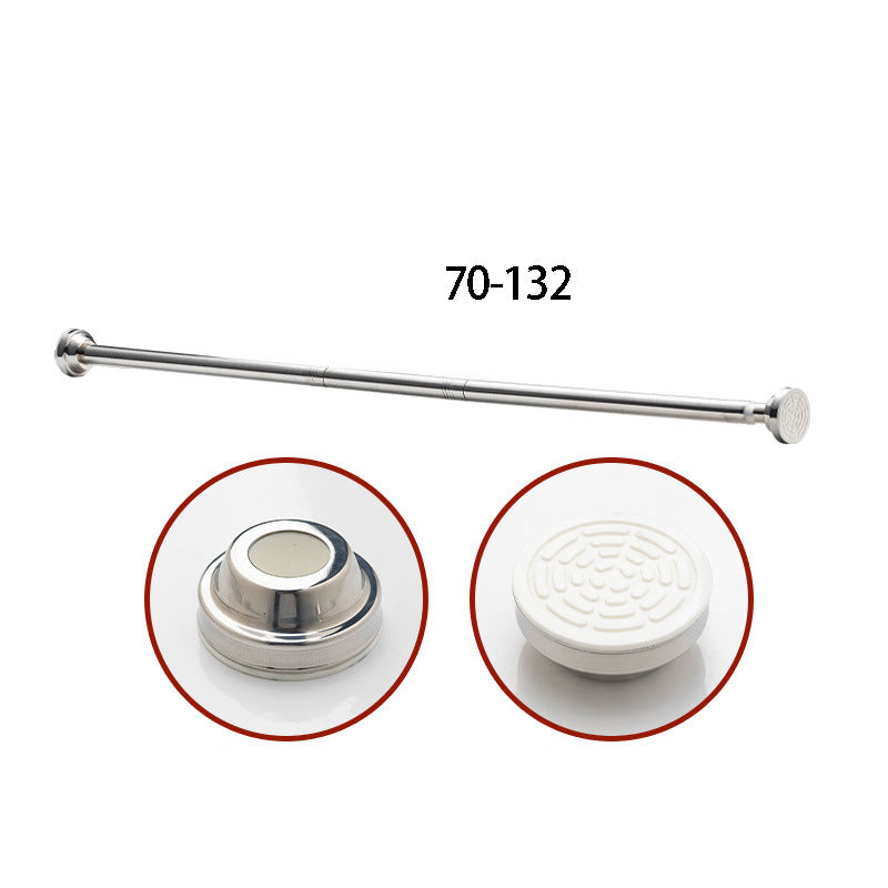 🧥50% OFF NOW! Adjustable No‑Drill Tension Rod, 70‑100cm Spring Tension Clothes Hanging Rod, No‑Damage Non‑Slip Closet Curtain Rod, Max 15KG Load for Wardrobe, Bathroom