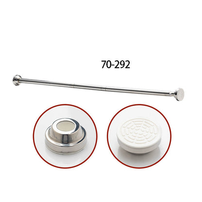 🧥50% OFF NOW! Adjustable No‑Drill Tension Rod, 70‑100cm Spring Tension Clothes Hanging Rod, No‑Damage Non‑Slip Closet Curtain Rod, Max 15KG Load for Wardrobe, Bathroom
