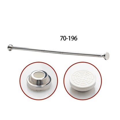 🧥50% OFF NOW! Adjustable No‑Drill Tension Rod, 70‑100cm Spring Tension Clothes Hanging Rod, No‑Damage Non‑Slip Closet Curtain Rod, Max 15KG Load for Wardrobe, Bathroom