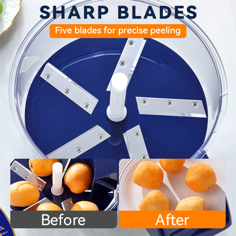🎄✨50% OFF! 🍇🧄 Transparent electric fruit and vegetable peeler – Fast, easy, and efficient. Perfect for everyday kitchen tasks!