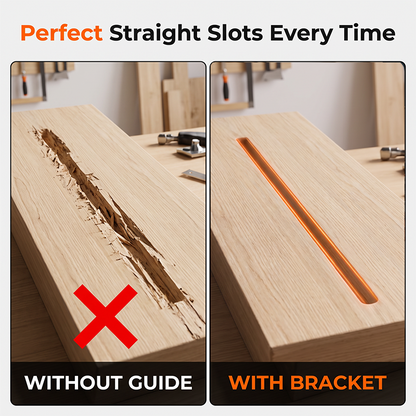 ⏳🔥LIMITED-TIME 50% OFF! ⏰🔩 Aluminum Alloy Wood Router Slotting Bracket – Straight Slots Every Time, Even for Beginners! ✨