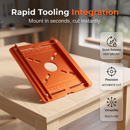⏳🔥LIMITED-TIME 50% OFF! ⏰🔩 Aluminum Alloy Wood Router Slotting Bracket – Straight Slots Every Time, Even for Beginners! ✨