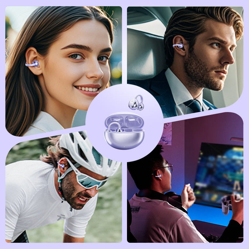 🎧 50% OFF! ✨ Open-Ear Bluetooth 5.4 Earbuds – Clip-On Design with AI Translation & Stereo Sound – Perfect for Sports, Everyday Use, and Travel 🌍🏃‍♂️💬✨