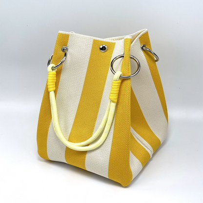 🏆👜🌴Striped Knit Bucket Handbag