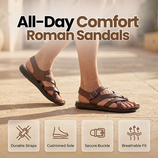 ⏳Time-Limited Special⏰Men Roman Sandals Summer Casual Soft Sole Beach Shoes