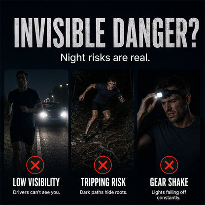 Rechargeable LED Chest Light with Reflective Straps