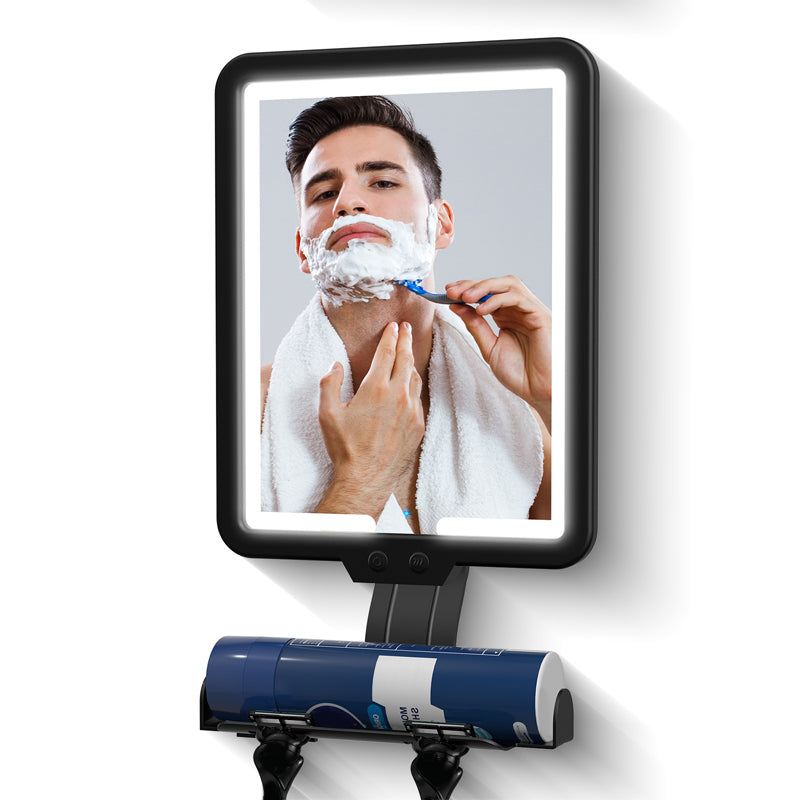 LED Shower Mirror with Heated Anti-Fog for Shaving