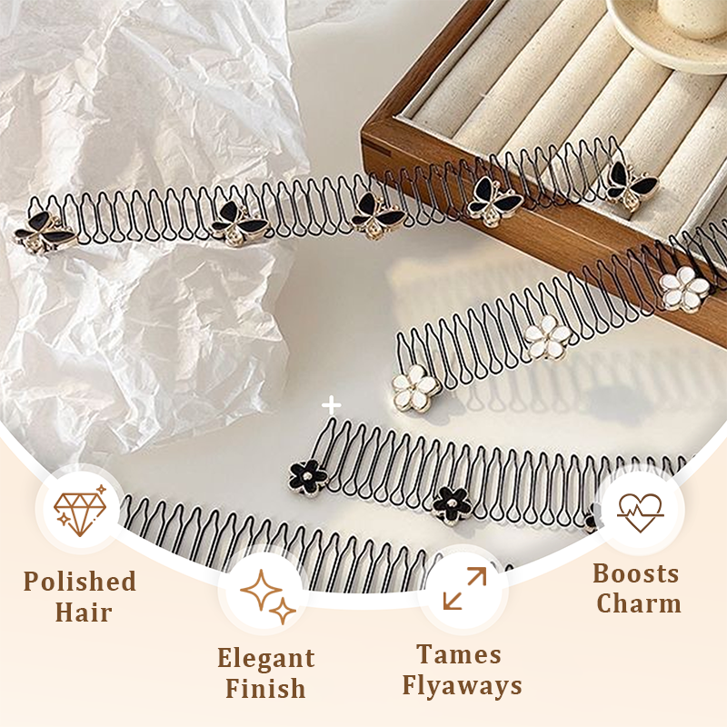 🔥Hot Sale 50% OFF🔥 Elegant Flexible Invisible Flyaway Hairband – Spiral Grip, No Crease, No Tangle 💇