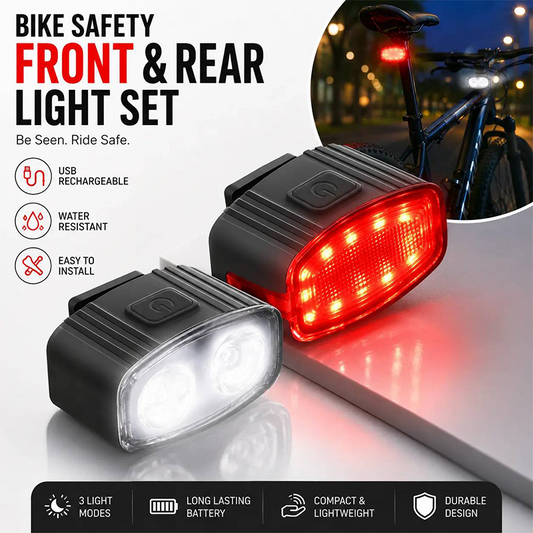 Rechargeable Bicycle Front & Rear Light
