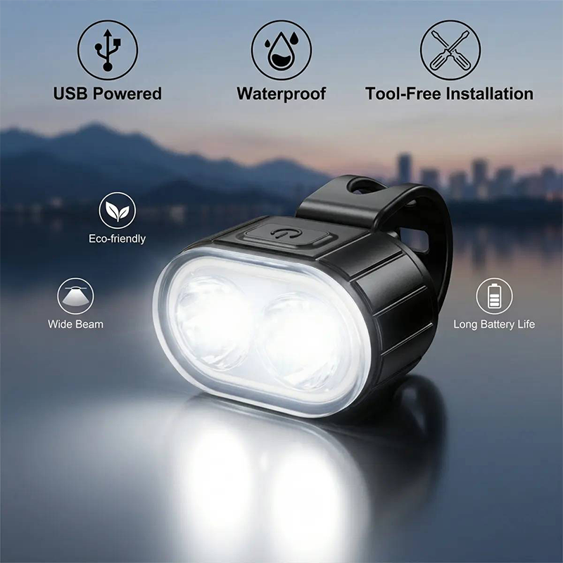 Rechargeable Bicycle Front & Rear Light