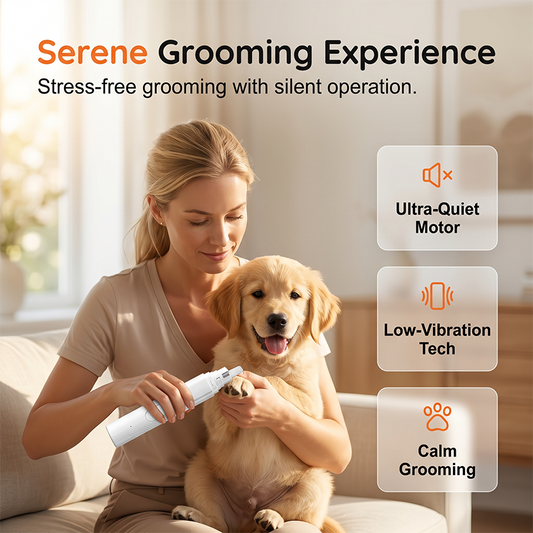 Quiet Electric Pet Nail Grinder with LED Light for Dogs and Cats