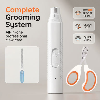 Quiet Electric Pet Nail Grinder with LED Light for Dogs and Cats