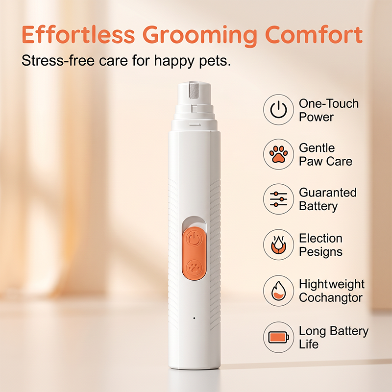 Quiet Electric Pet Nail Grinder with LED Light for Dogs and Cats
