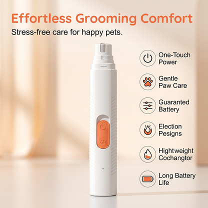 Quiet Electric Pet Nail Grinder with LED Light for Dogs and Cats