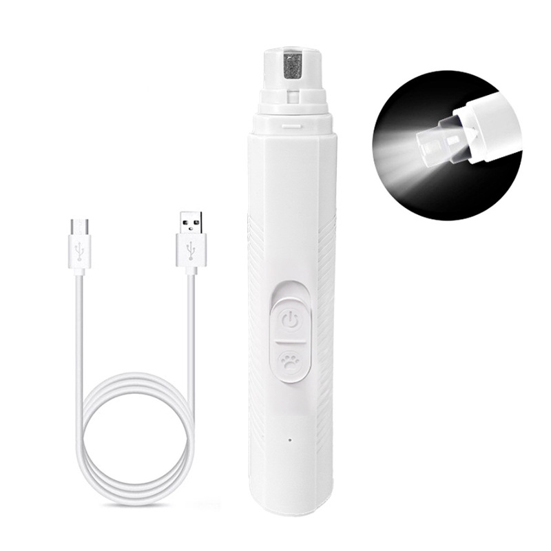Quiet Electric Pet Nail Grinder with LED Light for Dogs and Cats