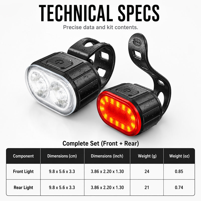 USB Rechargeable Bike Light Set🚲🔦