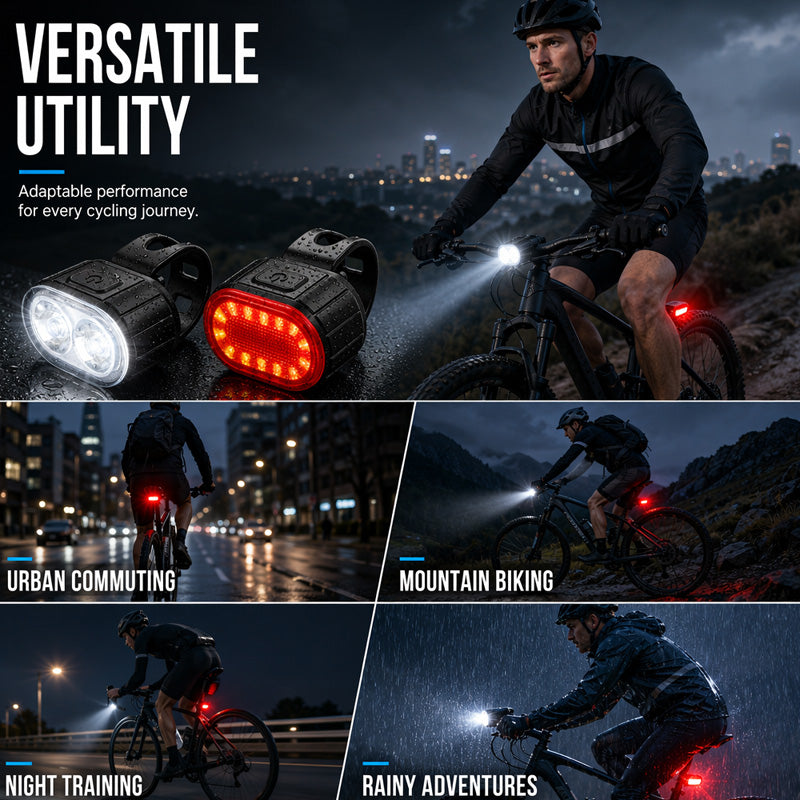 USB Rechargeable Bike Light Set🚲🔦
