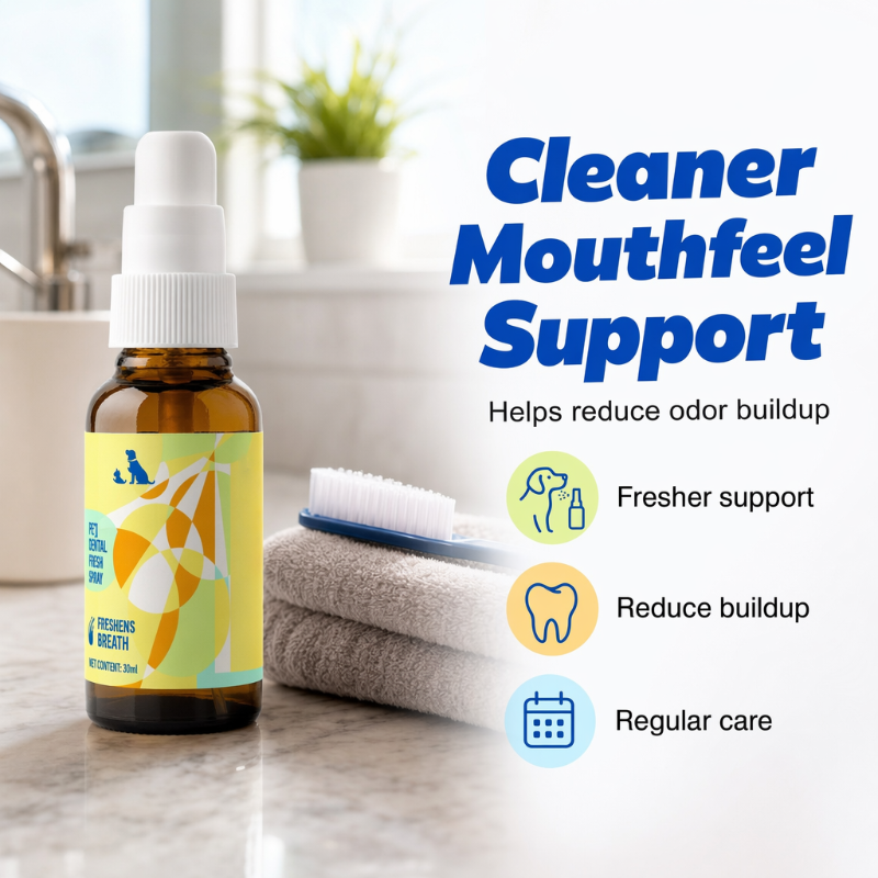🔥Hot Sale 50% OFF🔥 Pet Breath Freshening Spray – Peppermint & Enzymes, No-Brush🐶