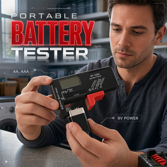 🥳2026 HOT SALE🥳💞50K+ SOLD!📊🔦 50% OFF! Digital Battery Checker – Large LCD display shows exact remaining power. Compact & portable – test before you toss! 🧪💪