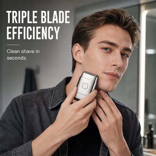 Men's Portable Electric Shaver with 3 Blades