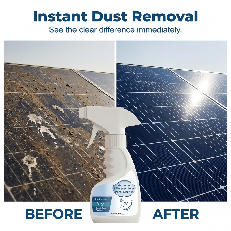 🔥Hot Sale 50% OFF🔥 Solar Panel Cleaner Spray – High-Efficiency, Streak-Free, Biodegradable, 32oz Makes 150Gal ☀️