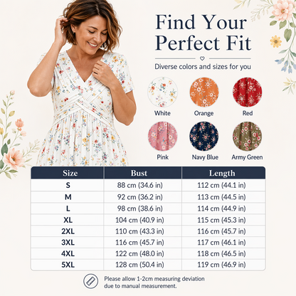 🥳2026 HOT SALE🥳💞50K+ SOLD!🔥🏠 50% OFF! ✨Women's V-Neck Floral Print Dress with Twist Waist