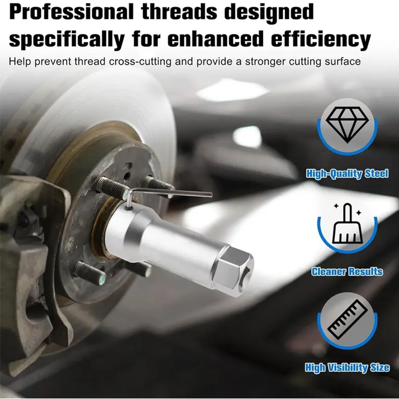 🛠️10-Piece Axle Spindle Thread Repair & Chaser Set🔧