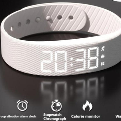 ⌚50% OFF NOW ! 🏃Student Digital Sports Wristband – Pedometer Vibration Alarm Silicone Watch for Kids Teens