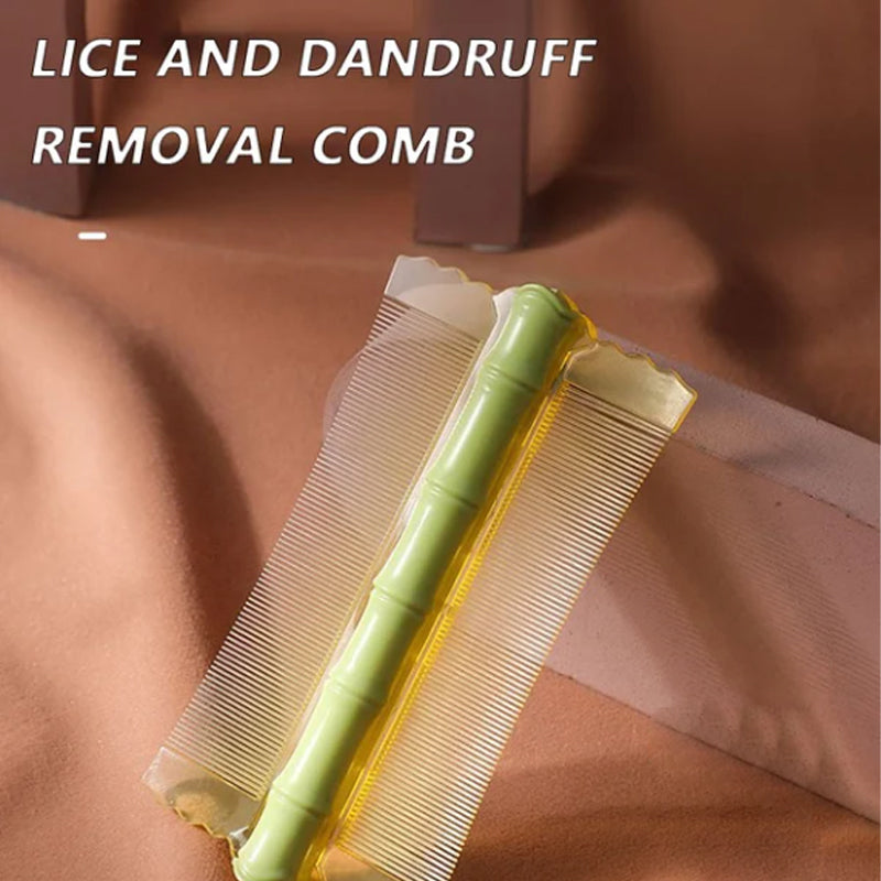 🎋 50% OFF! Bamboo Styling Double-Sided Fine Teeth Comb | Removes Lice & Dandruff | Ergonomic Grip | All Hair Types | For Adults, Kids & Pets 🌿✨