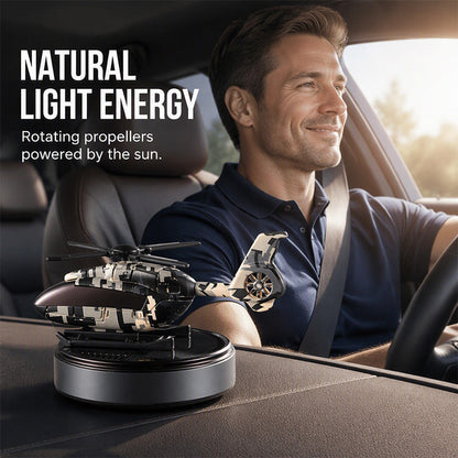 Solar Powered Rotating Helicopter Car Aroma Diffuser